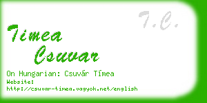 timea csuvar business card
